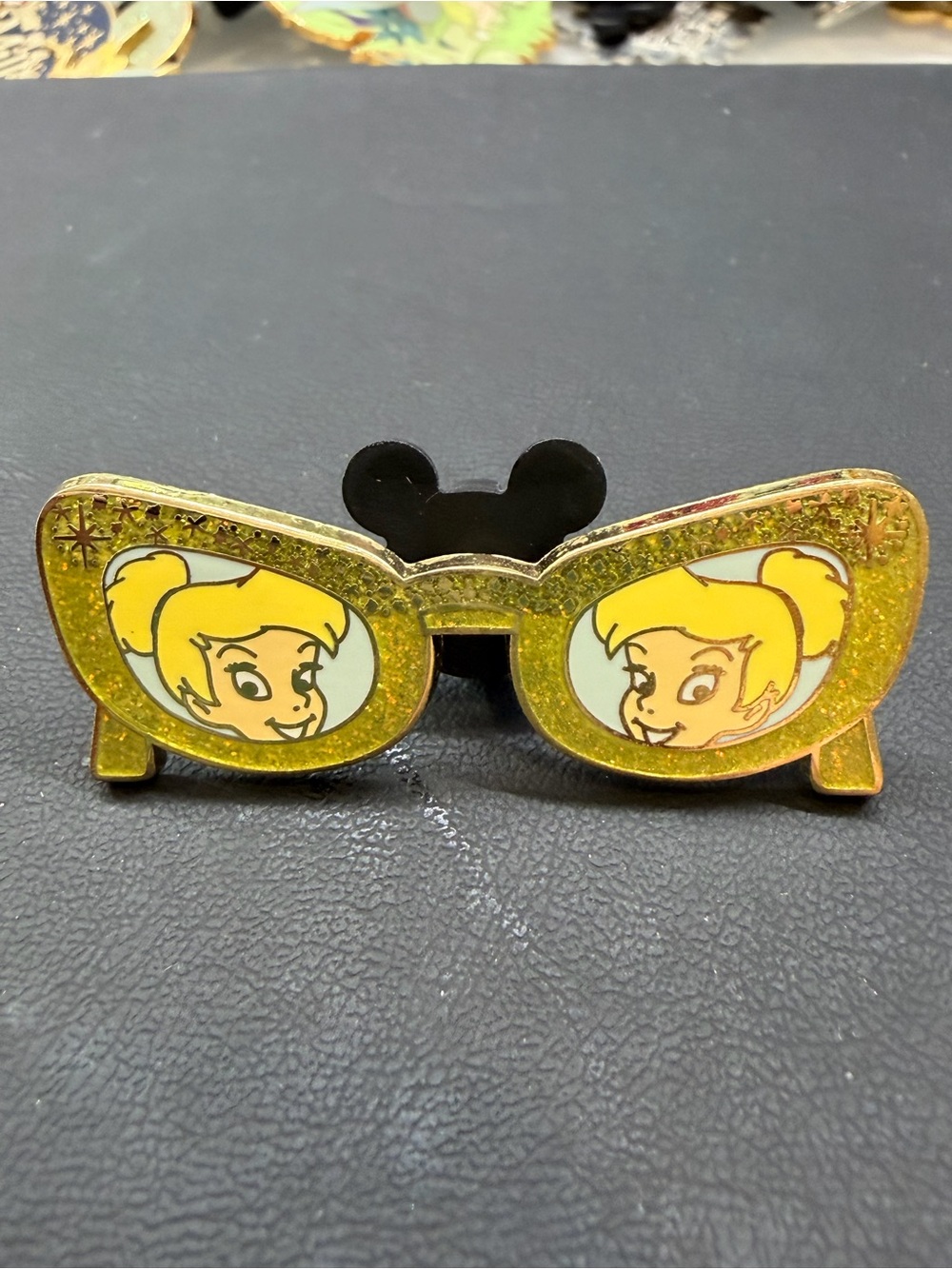 Disney Yellow Tinker Bell Sunglasses Enamel Pin